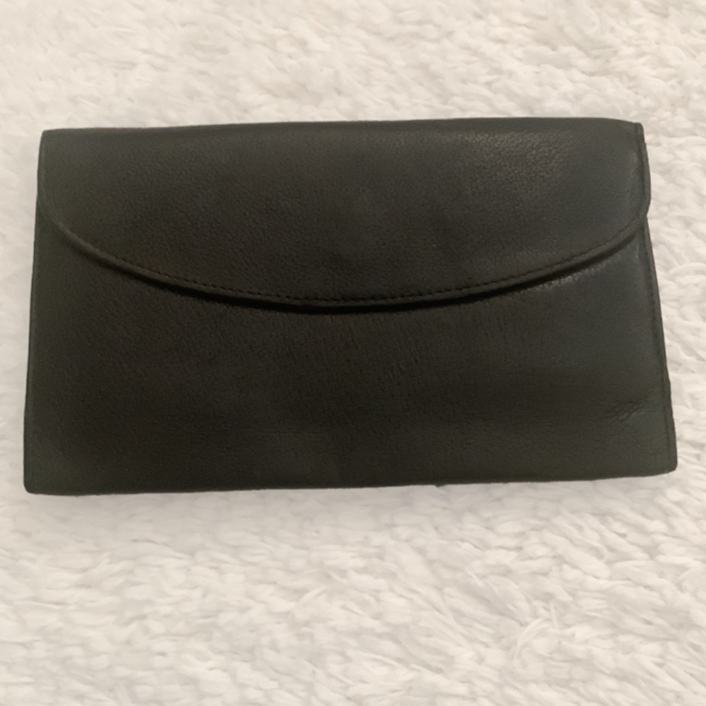 VINTAGE 80s Black Leather Wallet